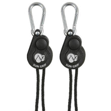 Load image into Gallery viewer, Sun Grip® Push Button Light Hangers 1/8 in - Black
