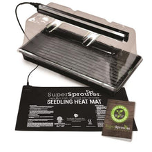 Load image into Gallery viewer, Super Sprouter® Premium Heated Propagation Kit with 7 in Dome & T5 Light