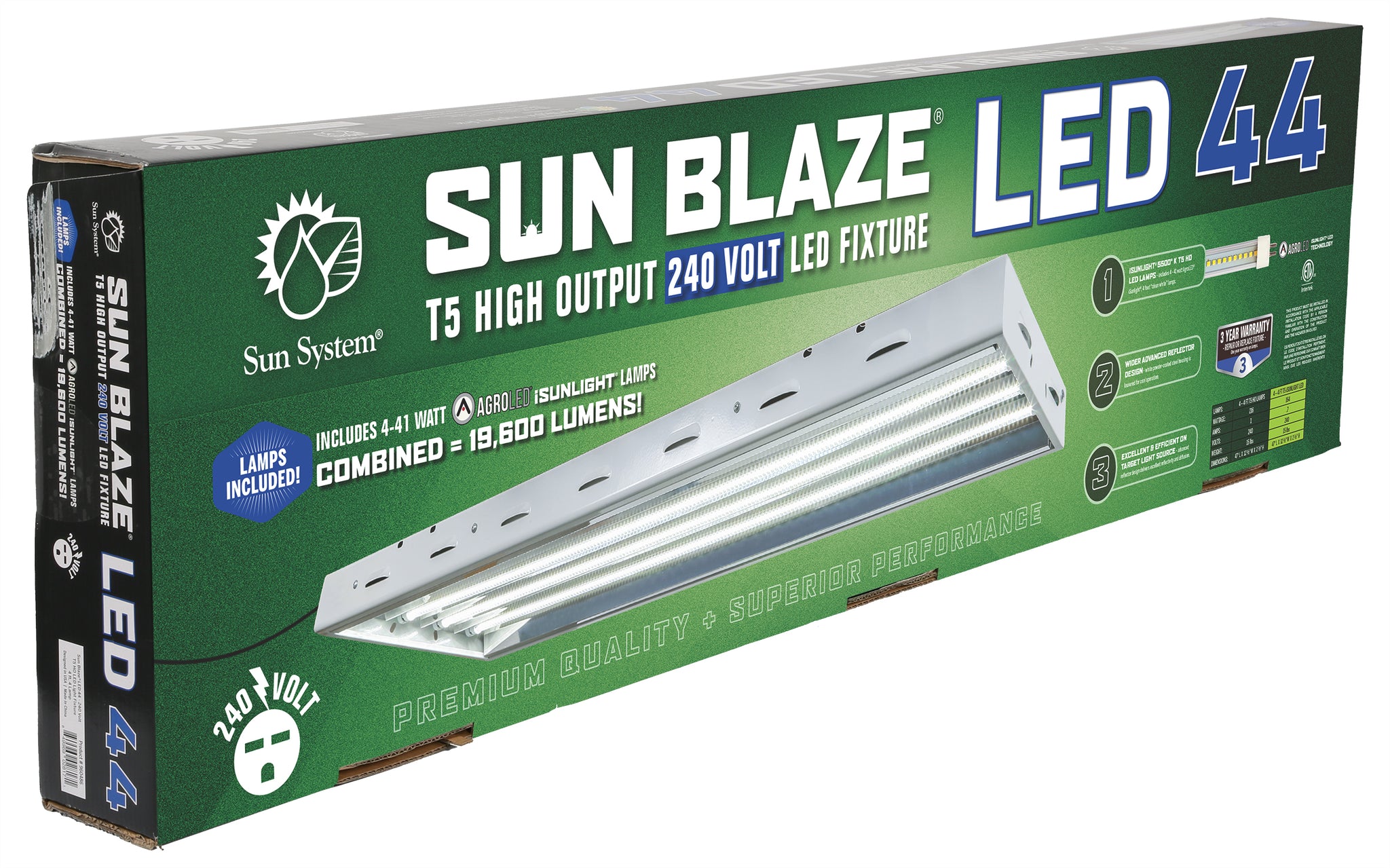 120 Volt Sun Blaze T5 LED 44 - 4 ft 4 Lamp – First Hydro