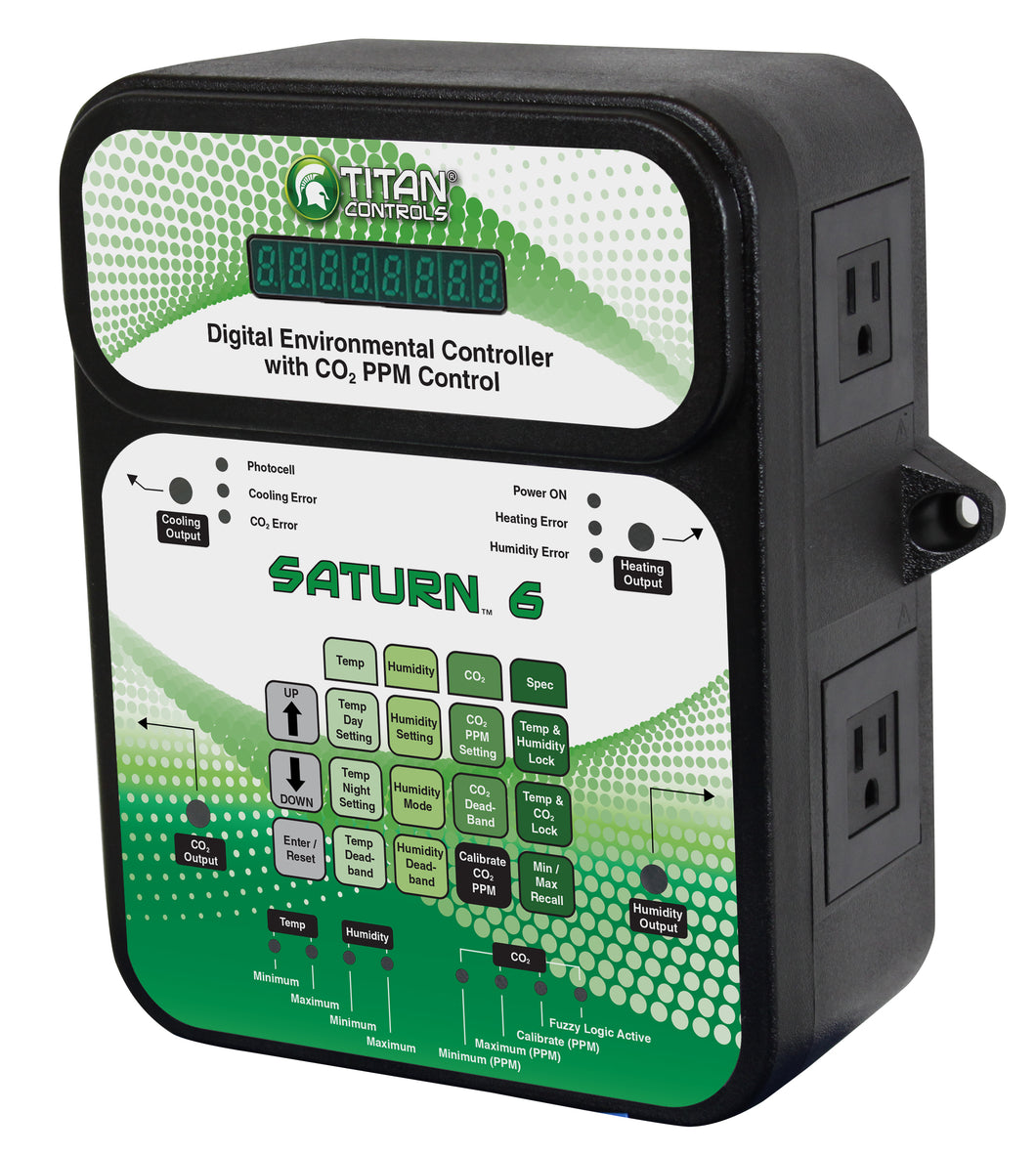 Saturn 6 - Digital Environmental Controller with CO2 PPM Control Titan Controls