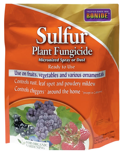 Bonide Sulfur Plant Fungicide Micronized Spray or Dust RTU 4 lb (12/Cs)
