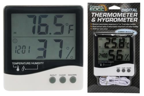 Grower's Edge Large Display Thermometer / Hygrometer (20/Cs)