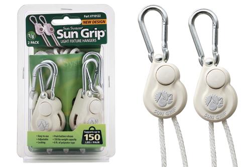 Sun Grip Push Button Light Hanger 1/8 in White -1/Pair (12/Cs)