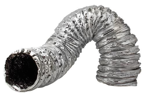 8 in x 25 ft Ideal-Air Supreme Silver / Black Ducting
