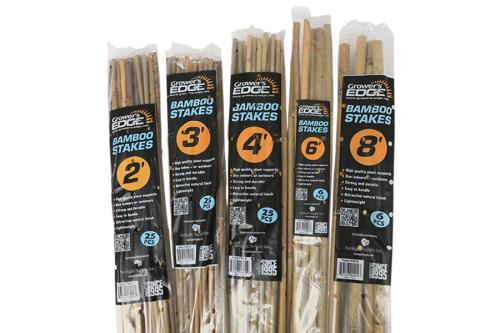 Grower's Edge Natural Bamboo 8 ft - 6/Bag (20 Bags/Bundle)